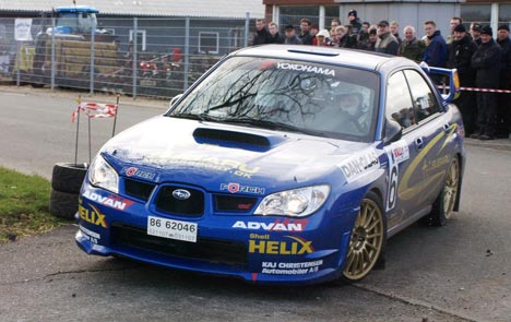 Mange tilskuere fulgte DM-slutspurten 2007 i rally omkring Bramming.